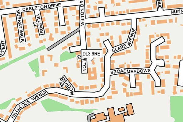 DL3 9RE map - OS OpenMap – Local (Ordnance Survey)