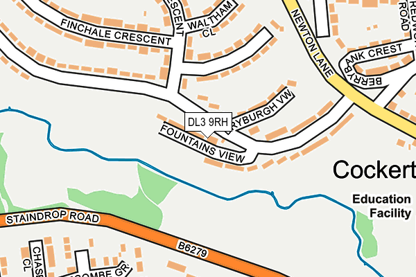 DL3 9RH map - OS OpenMap – Local (Ordnance Survey)