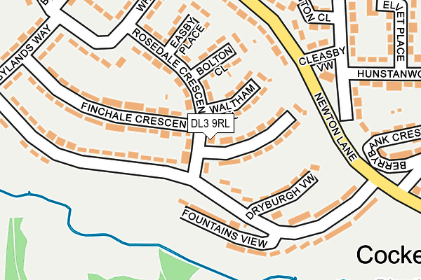 DL3 9RL map - OS OpenMap – Local (Ordnance Survey)