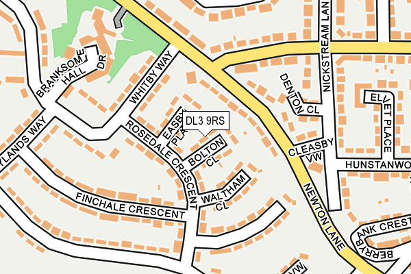 DL3 9RS map - OS OpenMap – Local (Ordnance Survey)