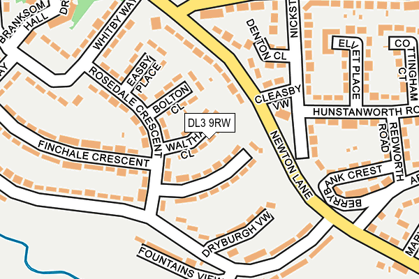 DL3 9RW map - OS OpenMap – Local (Ordnance Survey)