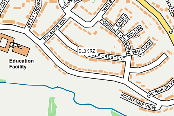 DL3 9RZ map - OS OpenMap – Local (Ordnance Survey)