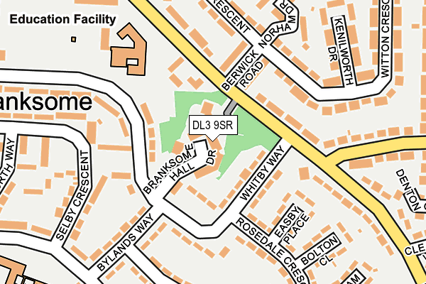 DL3 9SR map - OS OpenMap – Local (Ordnance Survey)