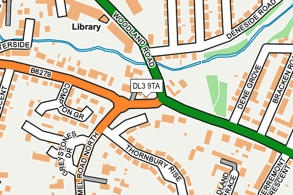 DL3 9TA map - OS OpenMap – Local (Ordnance Survey)