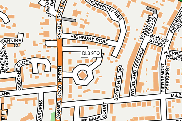 DL3 9TQ map - OS OpenMap – Local (Ordnance Survey)