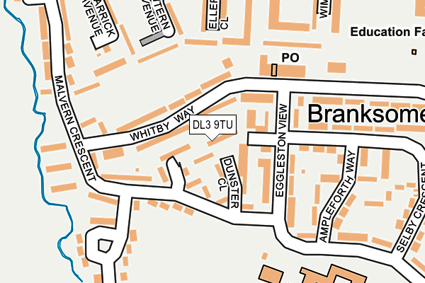 DL3 9TU map - OS OpenMap – Local (Ordnance Survey)