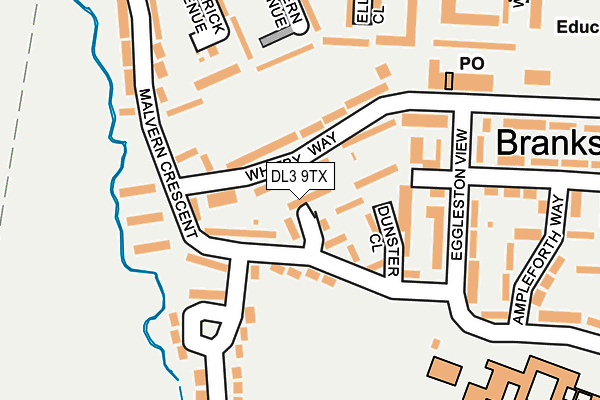 DL3 9TX map - OS OpenMap – Local (Ordnance Survey)