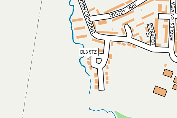 DL3 9TZ map - OS OpenMap – Local (Ordnance Survey)