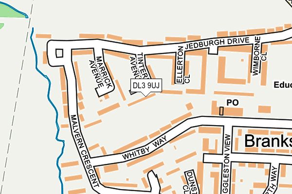 DL3 9UJ map - OS OpenMap – Local (Ordnance Survey)
