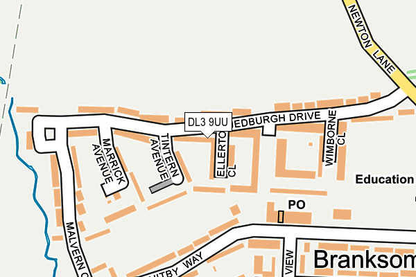 DL3 9UU map - OS OpenMap – Local (Ordnance Survey)