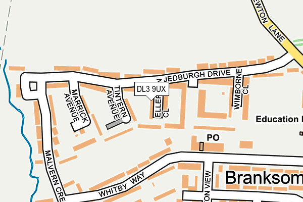 DL3 9UX map - OS OpenMap – Local (Ordnance Survey)