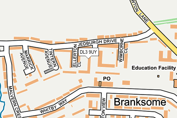 DL3 9UY map - OS OpenMap – Local (Ordnance Survey)