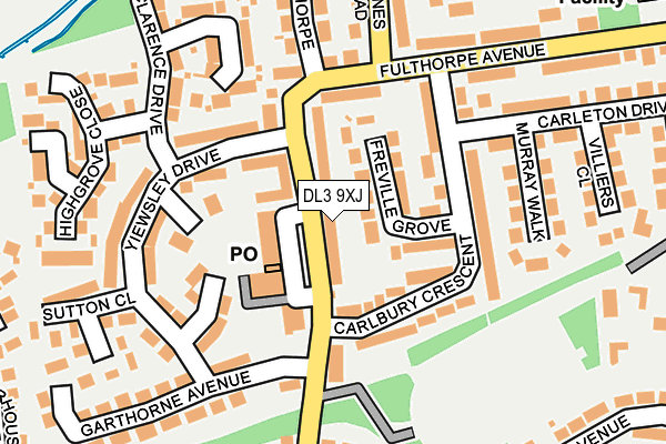DL3 9XJ map - OS OpenMap – Local (Ordnance Survey)
