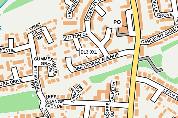 DL3 9XL map - OS OpenMap – Local (Ordnance Survey)