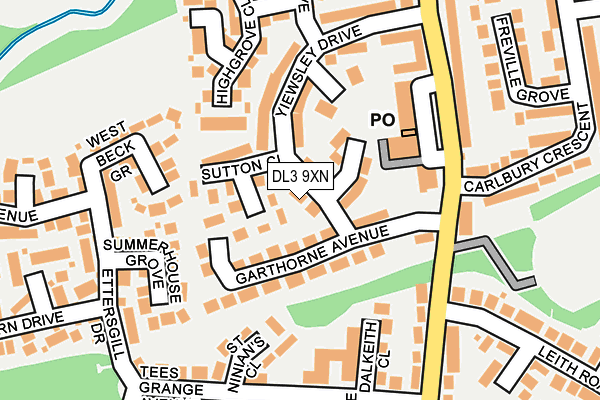 DL3 9XN map - OS OpenMap – Local (Ordnance Survey)