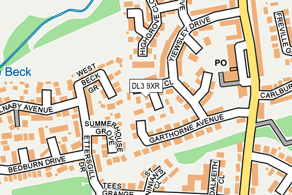 DL3 9XR map - OS OpenMap – Local (Ordnance Survey)