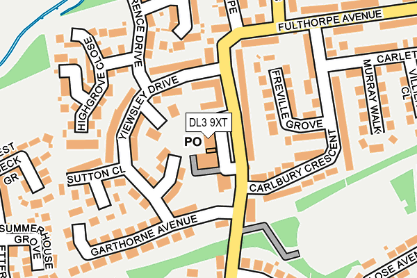 DL3 9XT map - OS OpenMap – Local (Ordnance Survey)
