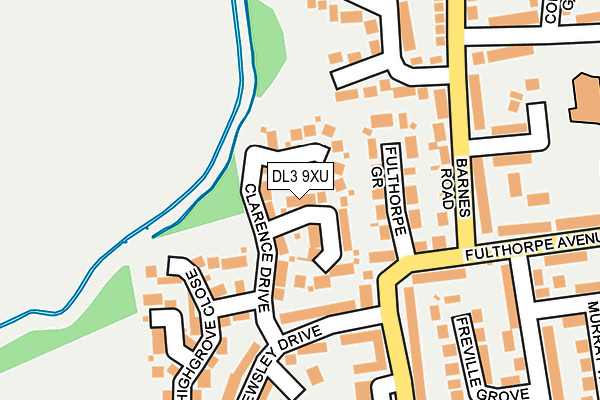 DL3 9XU map - OS OpenMap – Local (Ordnance Survey)