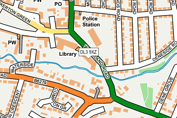 DL3 9XZ map - OS OpenMap – Local (Ordnance Survey)