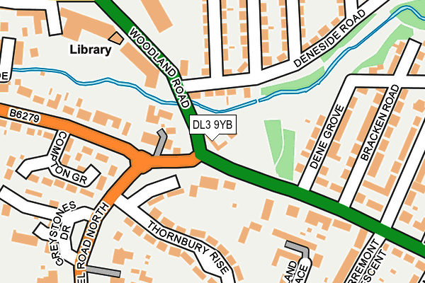 DL3 9YB map - OS OpenMap – Local (Ordnance Survey)