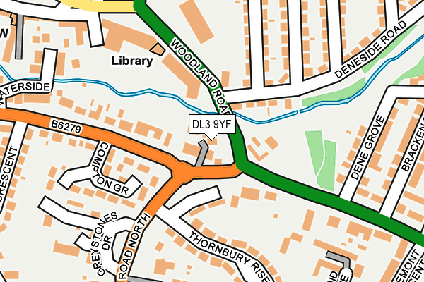 DL3 9YF map - OS OpenMap – Local (Ordnance Survey)