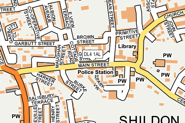 DL4 1AL map - OS OpenMap – Local (Ordnance Survey)