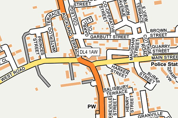 DL4 1AW map - OS OpenMap – Local (Ordnance Survey)