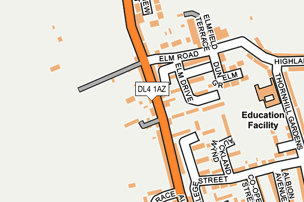 DL4 1AZ map - OS OpenMap – Local (Ordnance Survey)