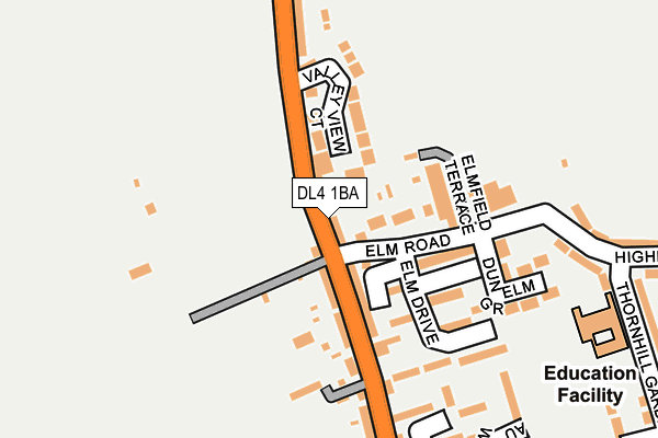 DL4 1BA map - OS OpenMap – Local (Ordnance Survey)