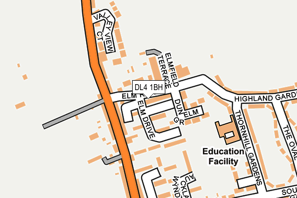 DL4 1BH map - OS OpenMap – Local (Ordnance Survey)