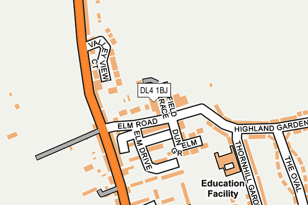 DL4 1BJ map - OS OpenMap – Local (Ordnance Survey)