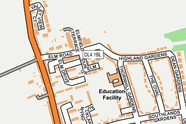 DL4 1BL map - OS OpenMap – Local (Ordnance Survey)