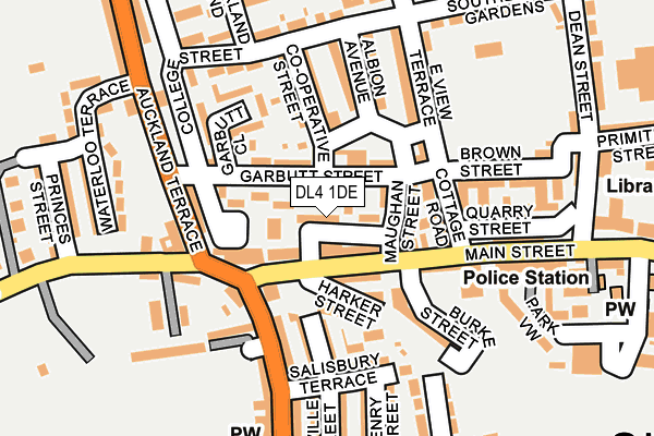DL4 1DE map - OS OpenMap – Local (Ordnance Survey)