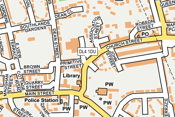 DL4 1DU map - OS OpenMap – Local (Ordnance Survey)