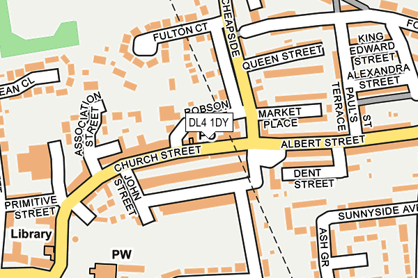 DL4 1DY map - OS OpenMap – Local (Ordnance Survey)