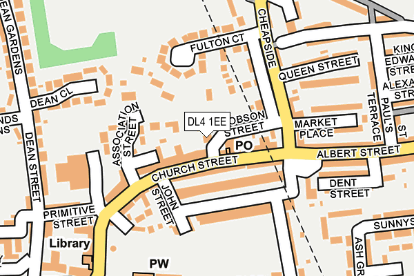 DL4 1EE map - OS OpenMap – Local (Ordnance Survey)