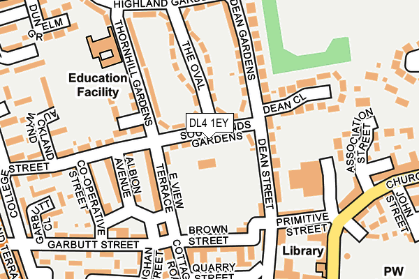 DL4 1EY map - OS OpenMap – Local (Ordnance Survey)