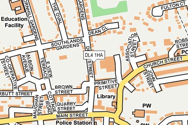 DL4 1HA map - OS OpenMap – Local (Ordnance Survey)