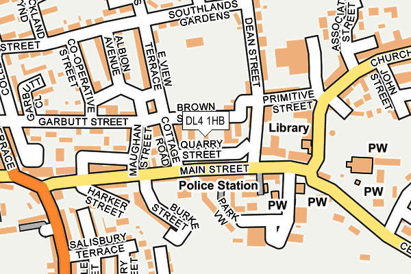 DL4 1HB map - OS OpenMap – Local (Ordnance Survey)