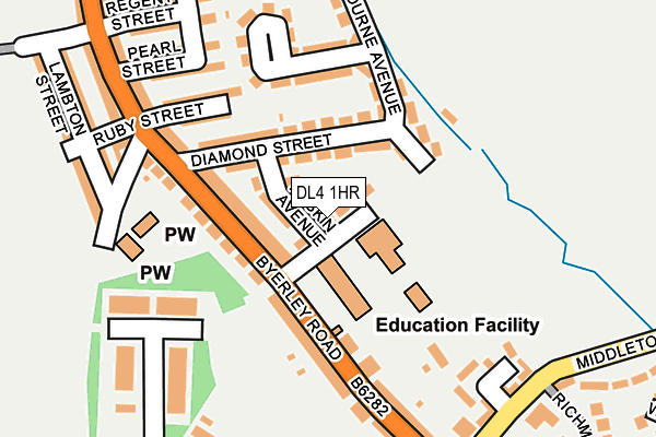 DL4 1HR map - OS OpenMap – Local (Ordnance Survey)