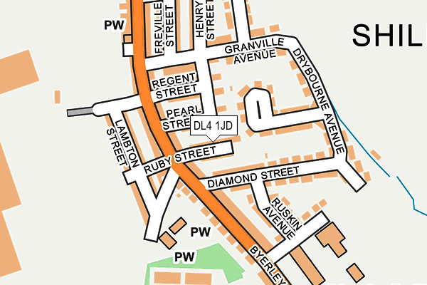DL4 1JD map - OS OpenMap – Local (Ordnance Survey)