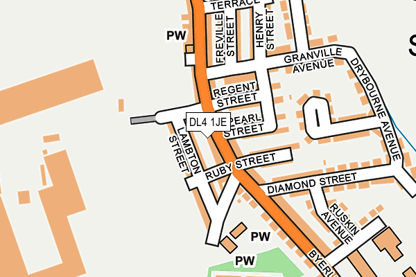 DL4 1JE map - OS OpenMap – Local (Ordnance Survey)