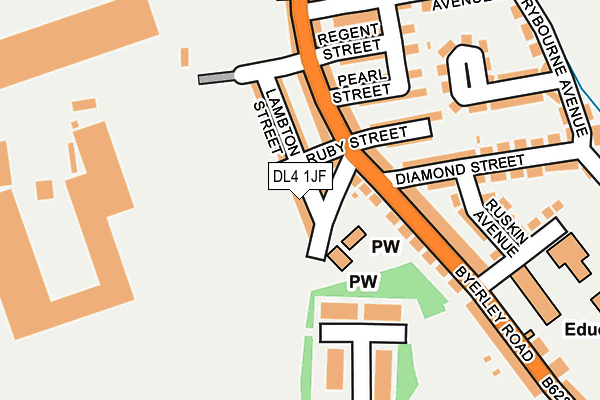 DL4 1JF map - OS OpenMap – Local (Ordnance Survey)