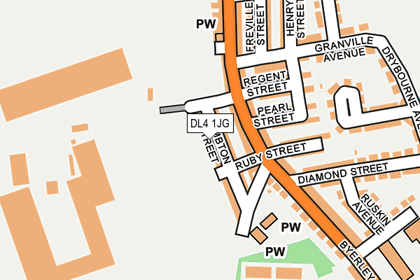 DL4 1JG map - OS OpenMap – Local (Ordnance Survey)