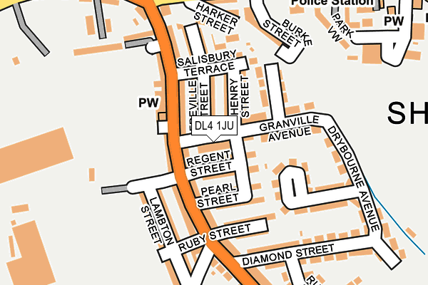 DL4 1JU map - OS OpenMap – Local (Ordnance Survey)