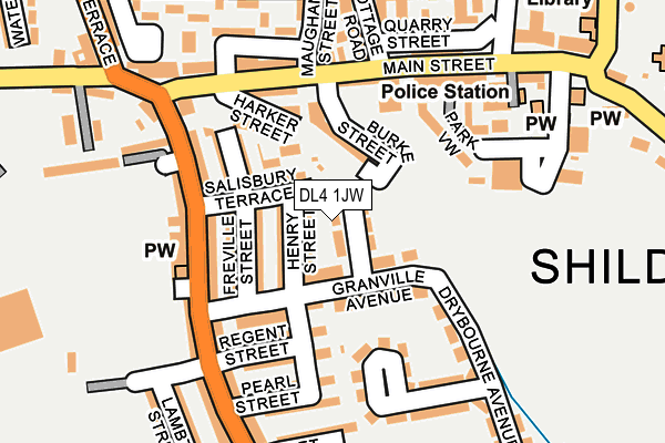 DL4 1JW map - OS OpenMap – Local (Ordnance Survey)