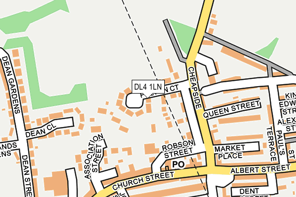 DL4 1LN map - OS OpenMap – Local (Ordnance Survey)