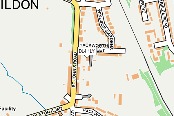 DL4 1LY map - OS OpenMap – Local (Ordnance Survey)