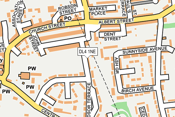 DL4 1NE map - OS OpenMap – Local (Ordnance Survey)
