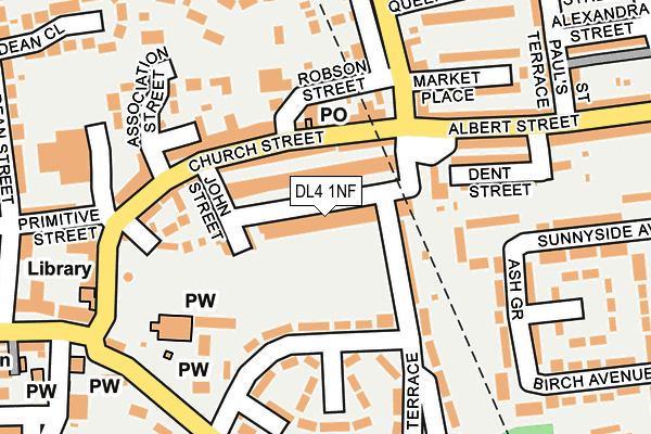 DL4 1NF map - OS OpenMap – Local (Ordnance Survey)